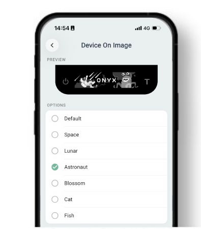 App screen for setting the device image