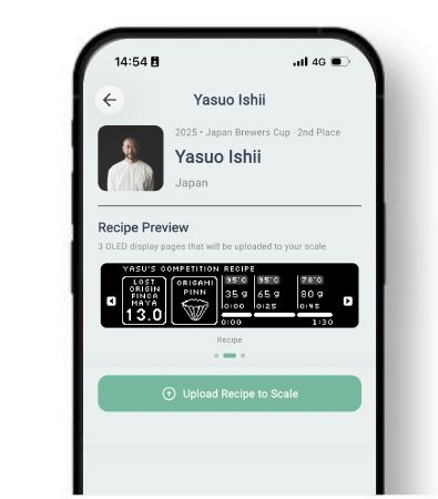 App screen showing a competition recipe
